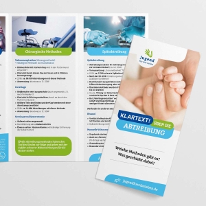 Flyer Klartext über die Abtreibung: Methoden – Shop ALfA e.V.